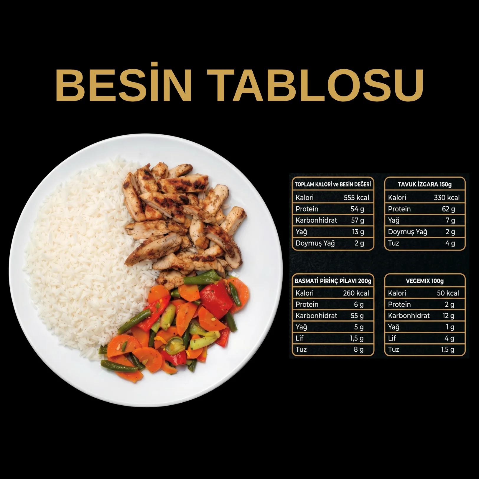 Izgara Tavuk & VEGIMIX - Basmati Pirinç Pilavı - Görsel 2