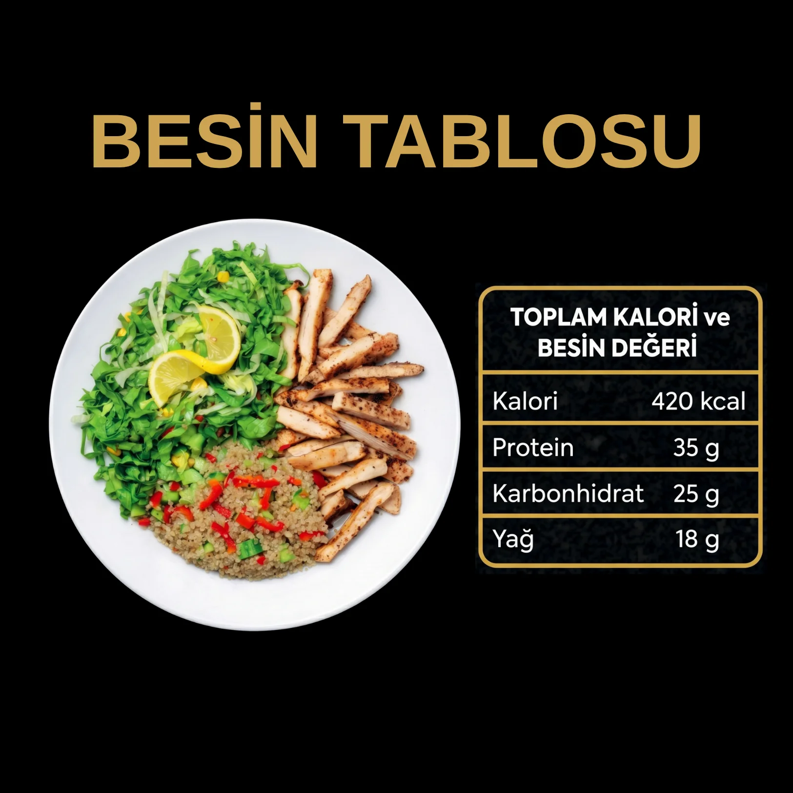 Izgara Tavuklu Glutensiz Salata - Görsel 2